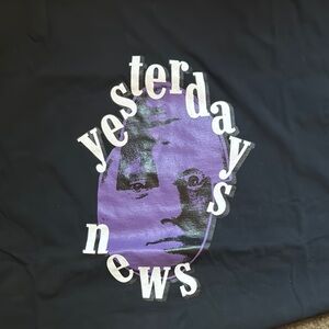 Graphic Tee with 'Yesterday's News' Design